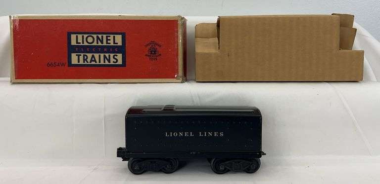 Postwar Lionel O Gauge 6654W Lionel Lines whistle tender in box with insert image