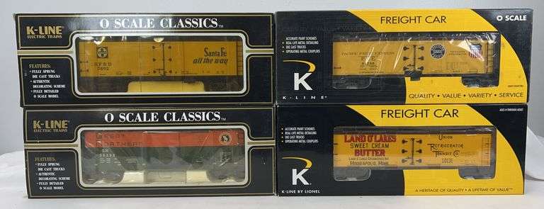 K-Line O Gauge box car and reefers, K742-2111, 6-22292, K7602, K761-1591 in box image