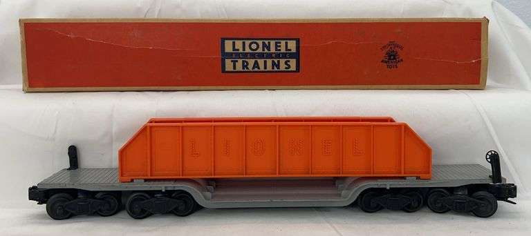 Postwar Lionel O Gauge 6418 machinery car in box w/two girder bridge spans image