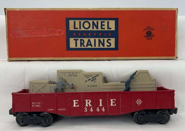 Postwar Lionel O Gauge 3444 Erie animated gondola in box with instructions image