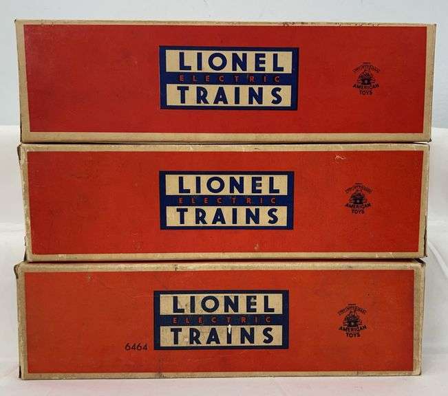 Postwar Lionel O Gauge 6464-1, 6464-150 and 6464-475 empty original boxes image