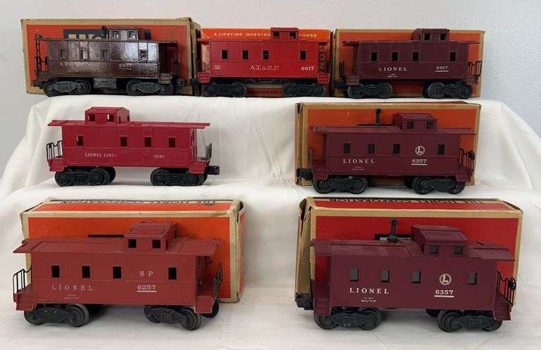 Postwar Lionel O Gauge 6017, 6017-235, 6047, 6257, 6357, 6357, 6457 w/six boxes image