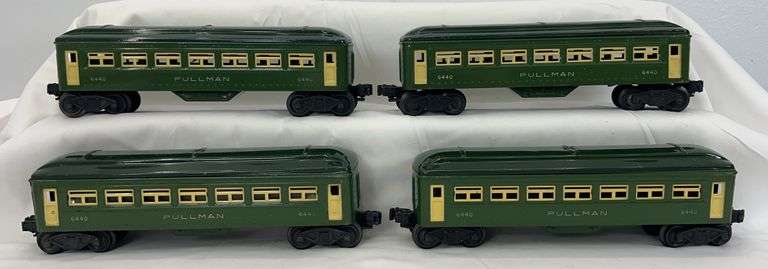 Postwar Lionel O Gauge, four 6440 Pullman passenger cars image