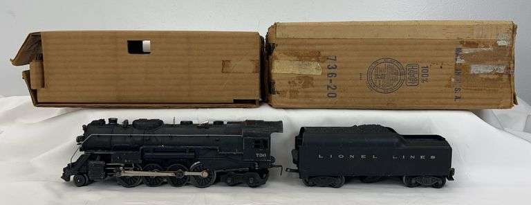Postwar Lionel O Gauge 736 2-8-4  steam loco in box w/2046W tender no box image
