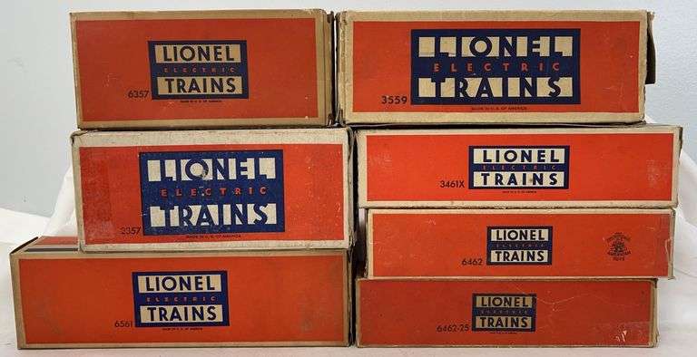Postwar Lionel O Gauge 3559, 6357, 3461WX, 6561, 2357, 6462-25, 6462 empty boxes image