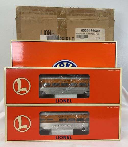 Lionel O Gauge 39185 Rio Grande 2-pack aluminum pass. cars in box image