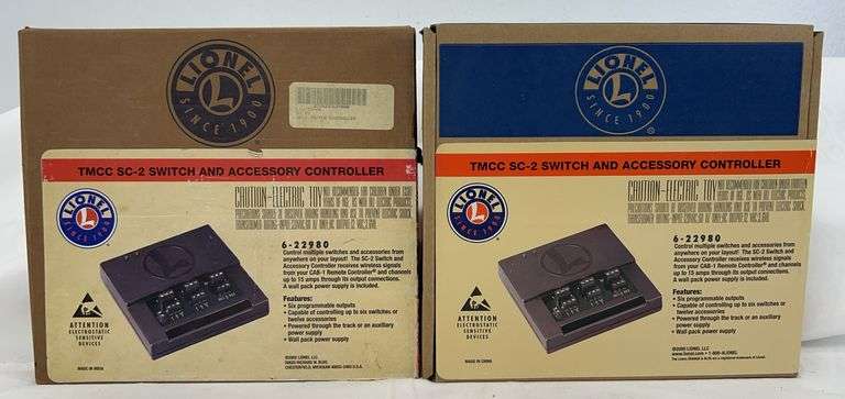 Lionel, two 22980 TMCC SC-2 Switch and Accessory Controller in original boxes image