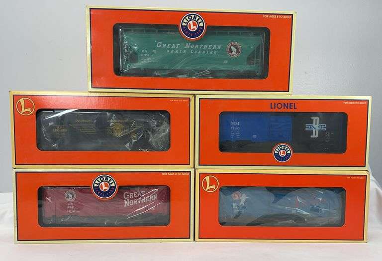 Lionel O Gauge 17174, 25307, 29284, 36256, 52203 hopper boxcar mixed freight in box image