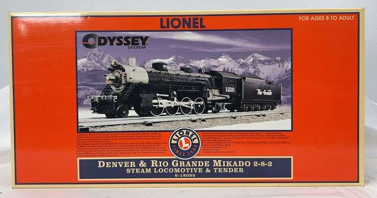 Lionel O Gauge 18080 Denver & Rio Grande Mikado 2-8-2 Odyssey w/RS-4.0  in box image