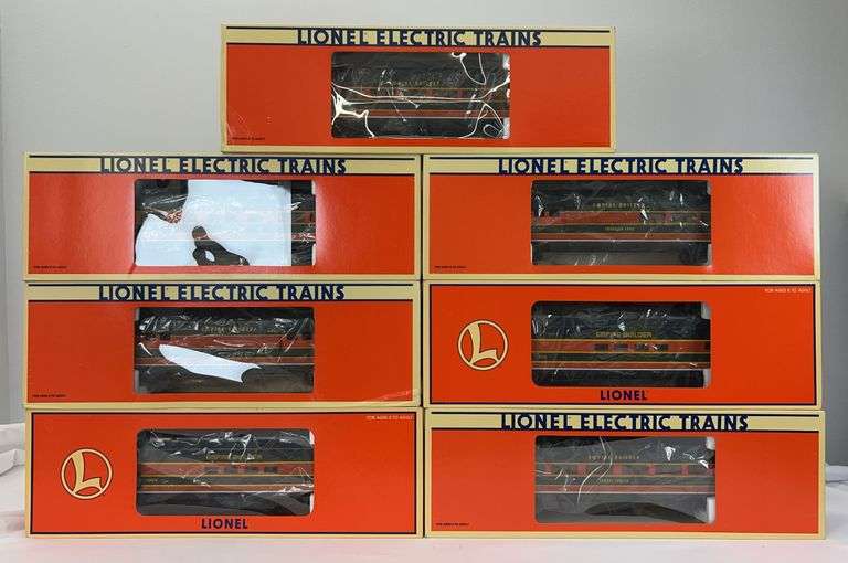 Lionel O Gauge Great Northern 15" alum. pass. cars in box 19116-19120, 19181, 19182 image