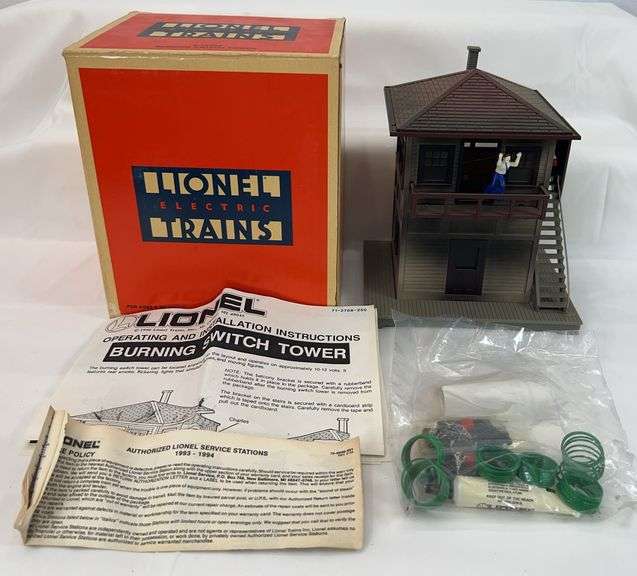 Lionel O Gauge 12768 Burning Switch Tower layout accessory in original box image