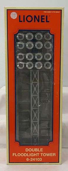 Lionel O Gauge 24103 double floodlight tower in original box image