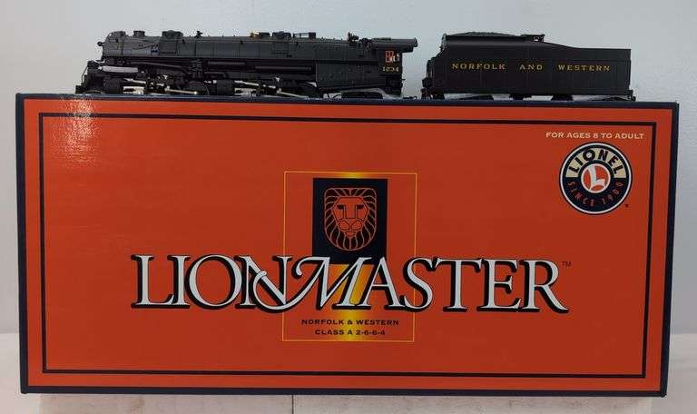 Lionel O Gauge 38049 LionMaster N&W 2-6-6-4 Class A steam loco and tender TrainMaster RS in box image