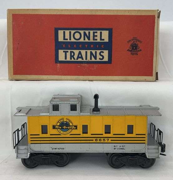 Postwar Lionel O Gauge 6657 Rio Grande illuminated caboose in original box image