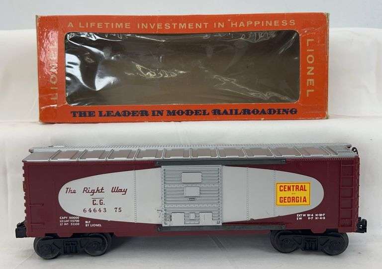 Postwar Lionel O Gauge 6464-375 Central of Georgia box car in original box image