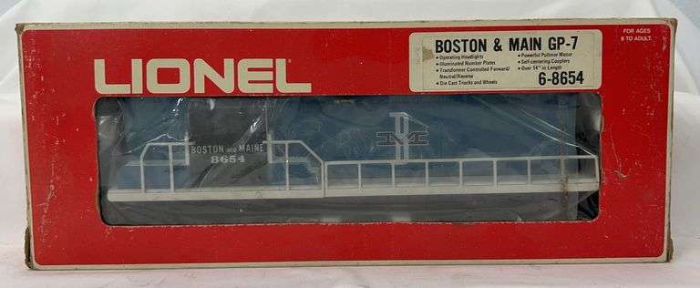 Lionel O Gauge 8654 Boston & Maine GP-7 powered diesel loco in box image