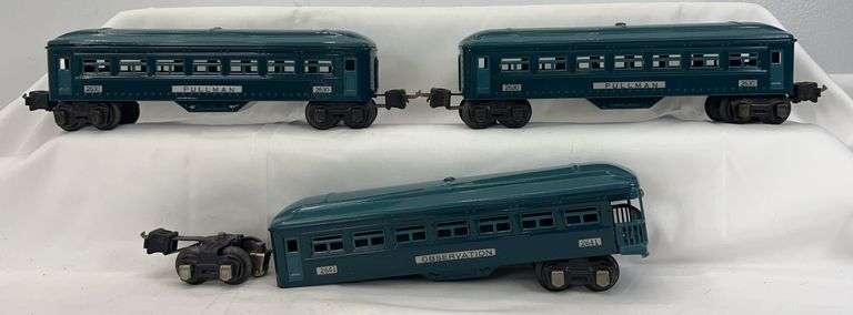 Prewar Lionel O Gauge 2630 Pullman, 2630 Pullman, 2640 observation passenger cars image