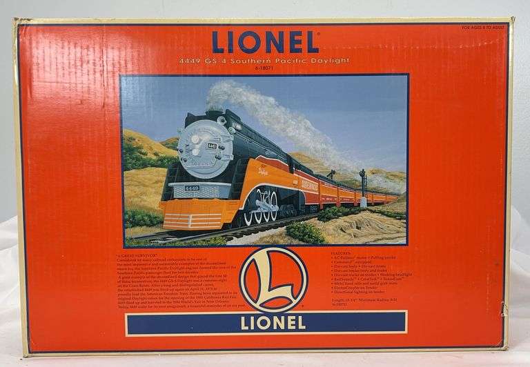 Lionel O Gauge 18071 4449 GS-4 Southern Pacific Daylight 4-8-4 CMD in box image