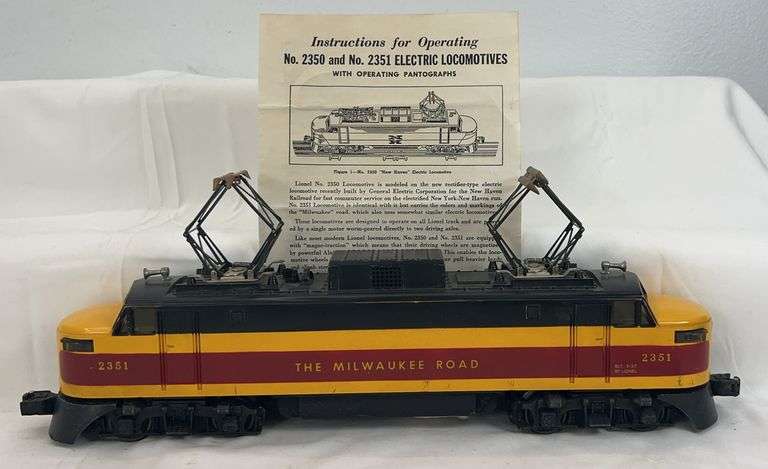 Postwar Lionel O Gauge 2351 The Milwaukee Road EP-5 electric locomotive w/instructions image