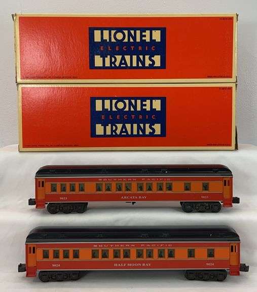 Lionel O Gauge 15" Southern Pacific Madison style alum. pass. cars 19023 19024 in box image