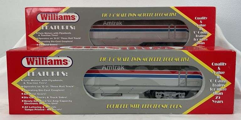 Williams O Gauge GEN805 GEM810 Amtrak Genesis A-B units in box image