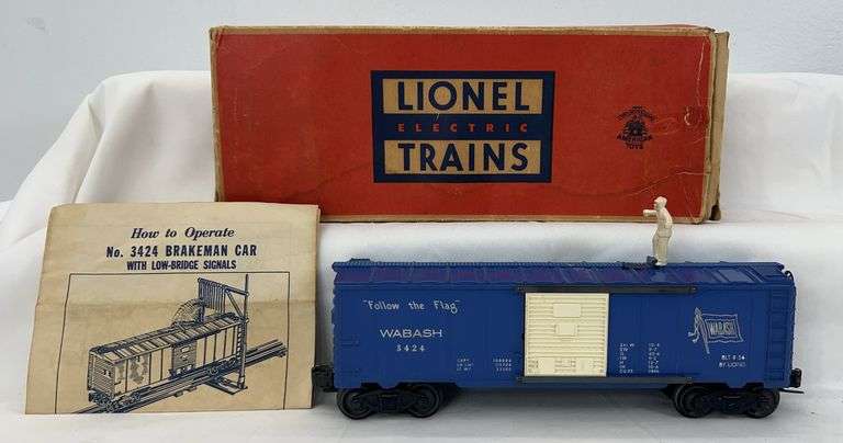 Postwar Lionel O Gauge Wabash operating brakeman car in box with.. image
