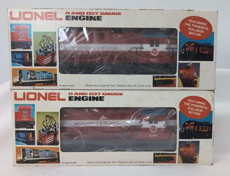 Lionel O Gauge 8866 PWR 8867 dummy M&StL GP-9 diesel locos in boxes image