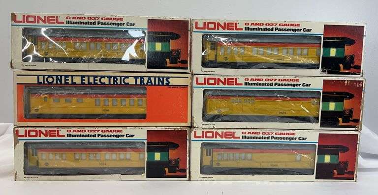 Six Lionel O Gauge Chessie Steam Special pass. cars in box image