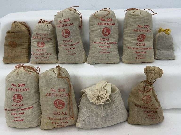 Prewar/Postwar bags of artificial coal, 206 x6 and 207 x2, plus more image