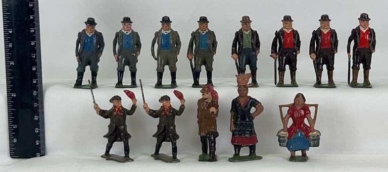Britains/Manoil/Barclay England/France lead city and farm figures, many with movable arms image
