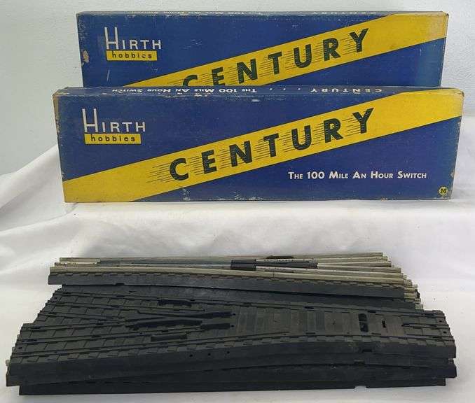 Postwar Hirth Hobbies Century Switches 7- right hand and 5- left hand; turn out switches some new in original box image