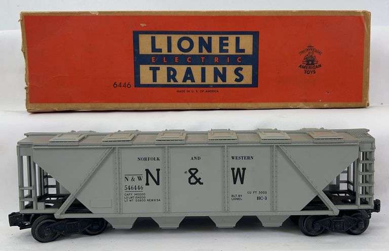 Postwar Lionel O Gauge 6446 N&W cement car in original box, no spreader image
