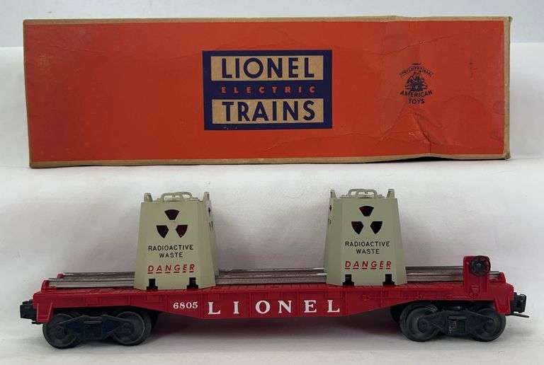 Postwar Lionel O Gauge 6805 Atomic Energy Waste Disposal car in original box image