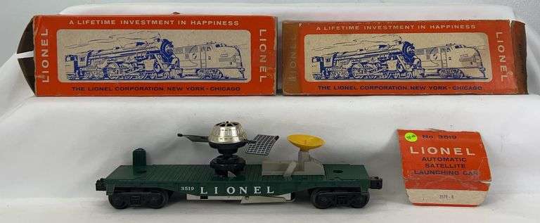 Postwar Lionel O Gauge 3519 Automatic Satellite Launching Car in original box image