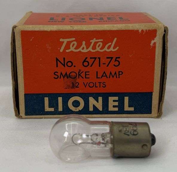 Postwar Lionel O Gauge NOS 671-75 smoke lamp in original 18v overstamp box image