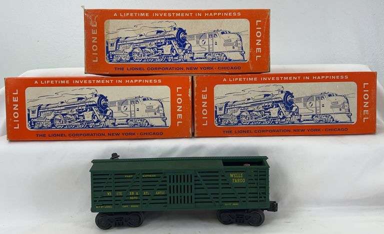 Postwar Lionel O Gauge 3370 Animated Sheriff and Outlaw Car w/three original boxes image