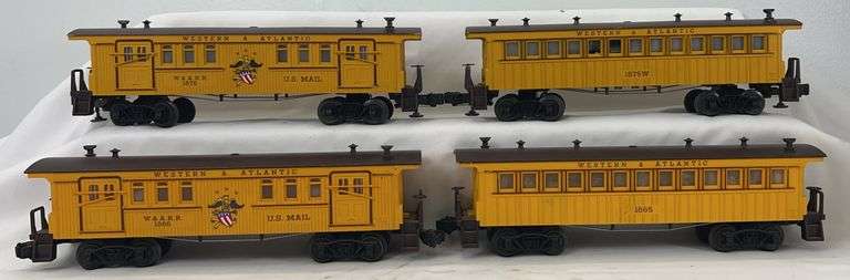 Postwar Lionel O Gauge 1865, 1866, 1875W and 1876 W.&A.R.R. passenger cars image