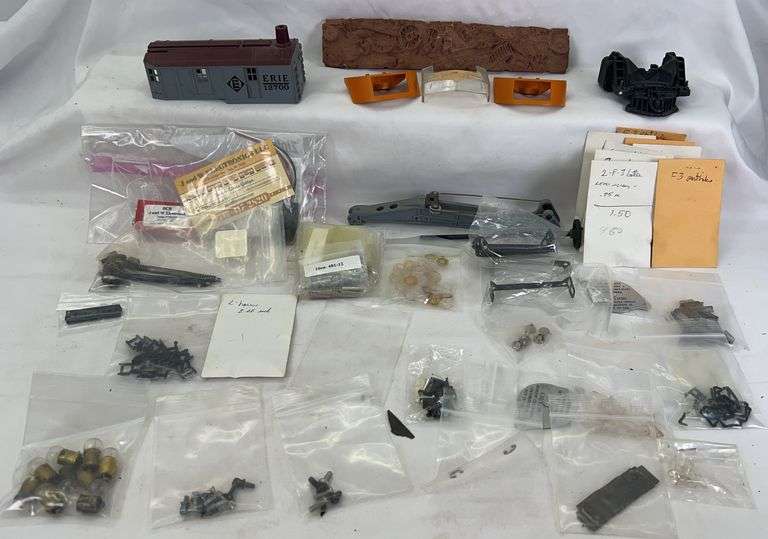 Lionel O Gauge diesel steam freight parts, steam pilot, porthole lens, F-3 pilots, crane cab, MORE image