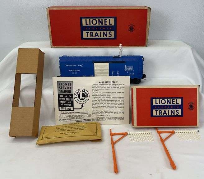 Postwar Lionel O Gauge 3424 Wabash operating brakeman car in original box w/components image