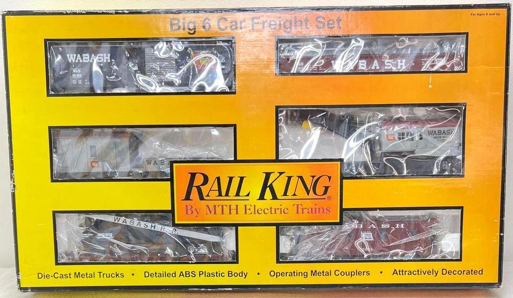 Modern Era MTH Rail King O gauge 7001 Wabash 6 car freight set in original box
