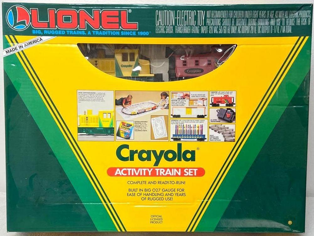 Modern Era Lionel O gauge 11813 Crayola Activity Train Set in original box