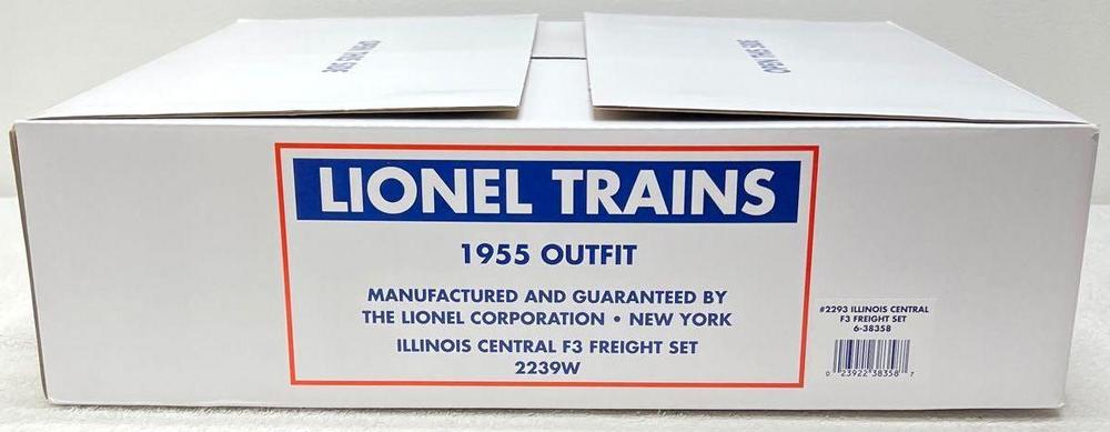 Modern Era Lionel O gauge 38358 1955 Illinois Central F3 freight set 2239W in original box