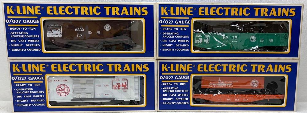 Modern Era K Line O gauge Toy Train Museum freight cars in original box 6516 6222 6615 7788