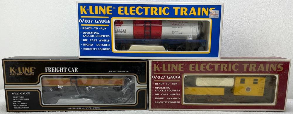 Modern Era K Line O gauge 6347 K6862 K632 1611 freight cars in original boxes