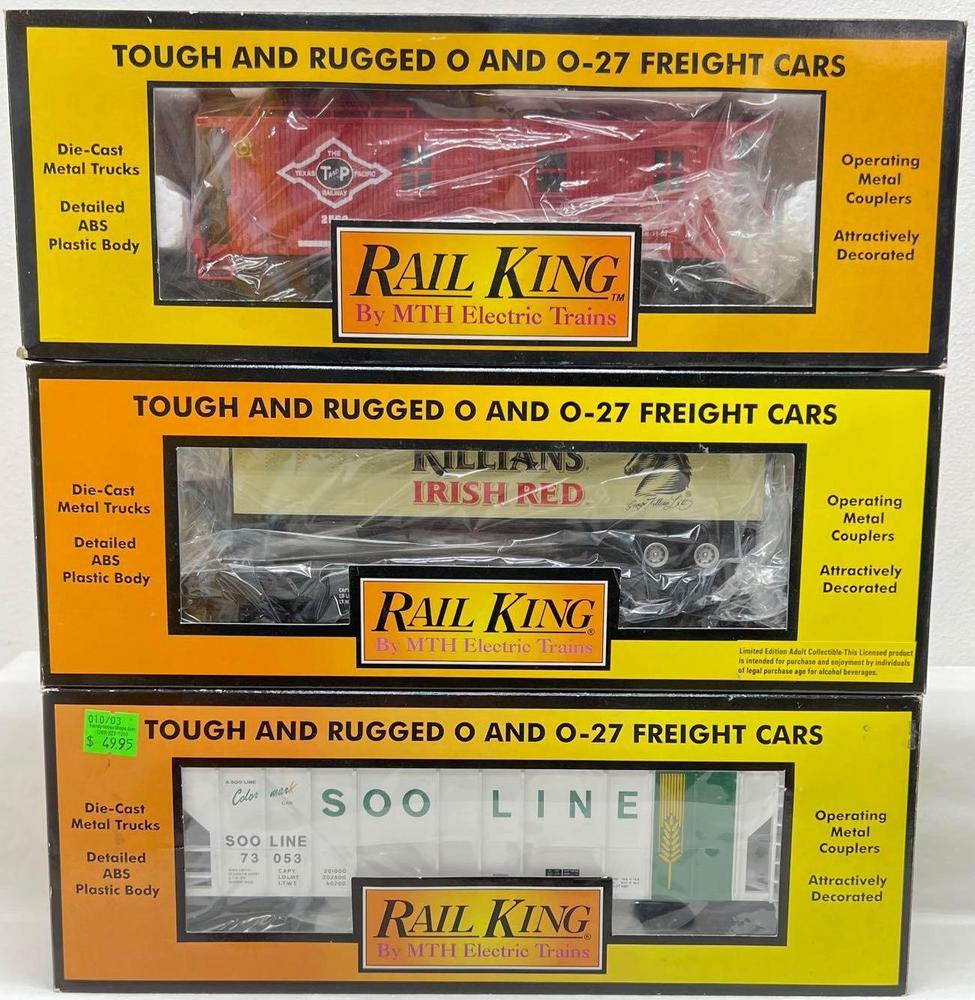 Modern Era MTH Rail King O gauge 7714 76276 75328 freight in original boxes