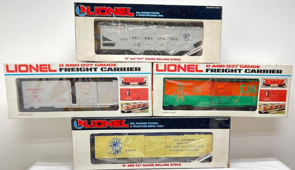 Modern Era Lionel O gauge 19529 9442 19806 9422 freight cars in original boxes