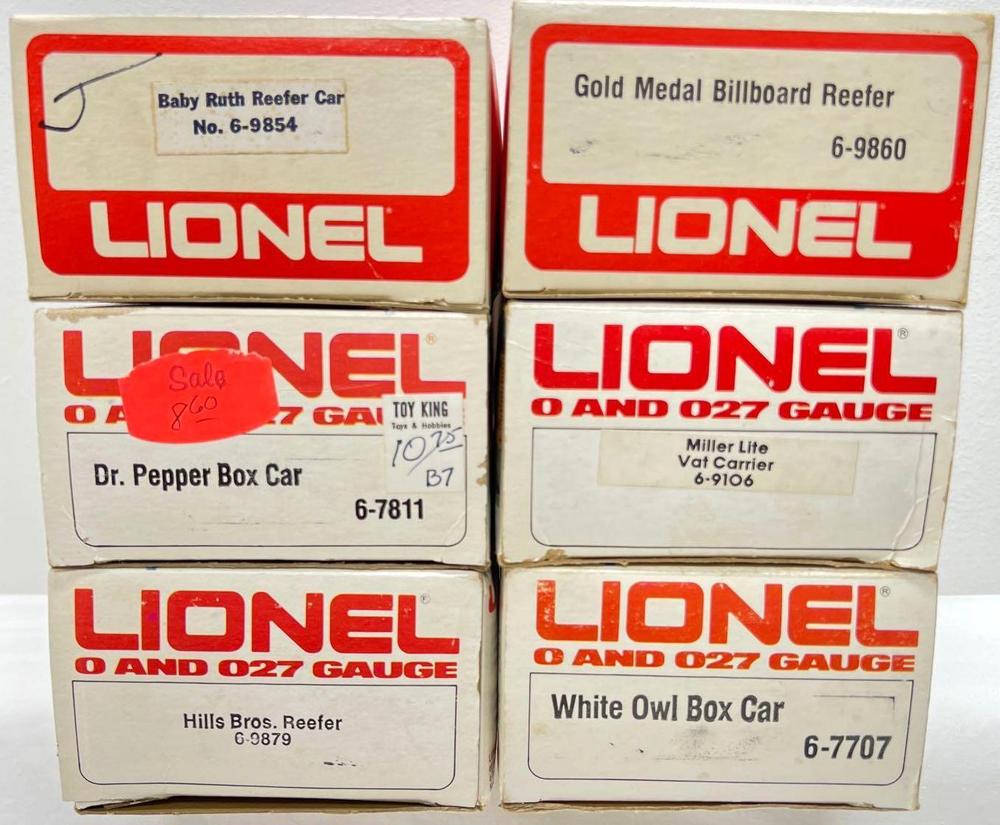Modern Era Lionel O gauge 7811 9106 7707 9879 9860 9854 in original boxes