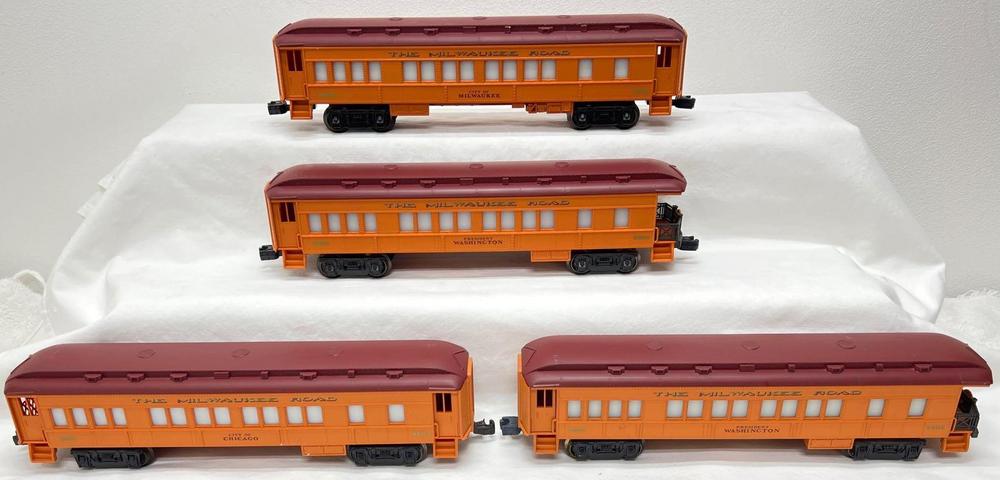 Modern Era Lionel O gauge 9500 9502 9503 9502 The Milwaukee Road passenger cars