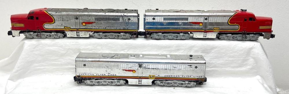 Postwar American Flyer S Gauge 470 471 473 chrome