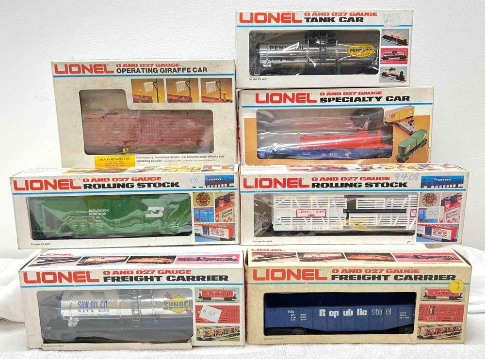 Modern Era Lionel O Gauge 9159 9408 9312 9136 9354 6101 7904 in original boxes